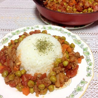 えんどう豆たっぷり♡ドライカレー